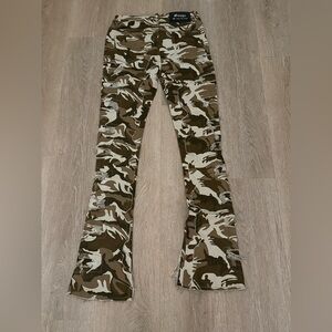 Chaps Men's Brown Camouflage Bootcut Jeans